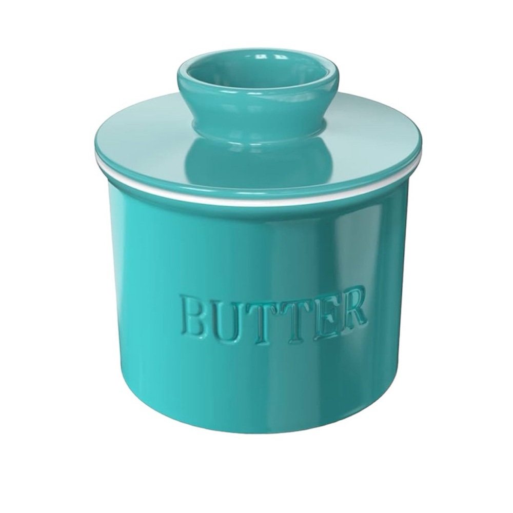 BNIB Ceramic Butter Crock, Vidalenta French Butter Keeper with Water Line